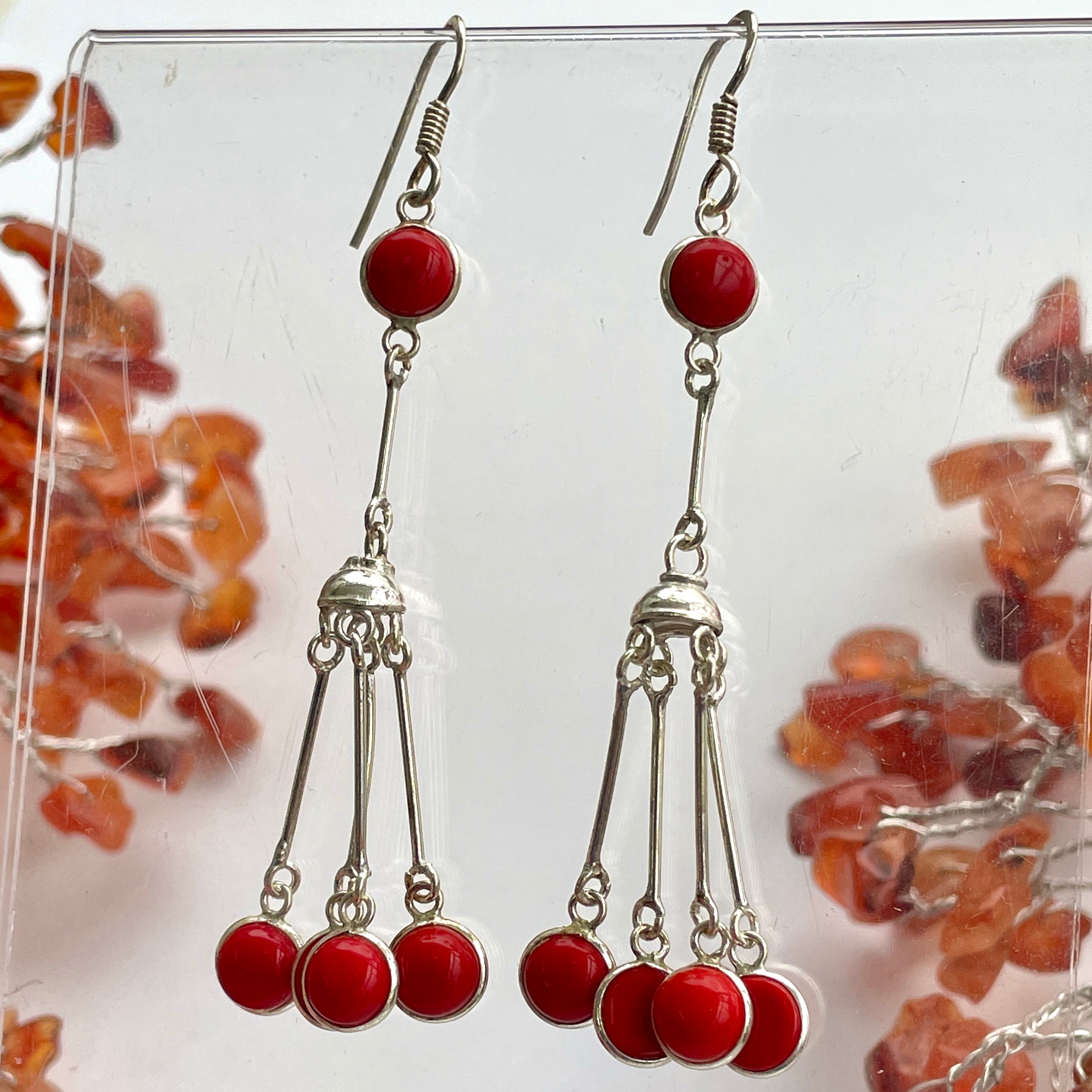 Red Agate Earrings - E Red Agate Earrings - E